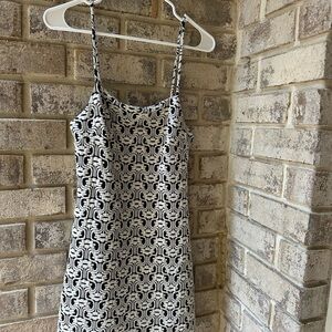 Altar'd State Black and White Slip Mini Dress